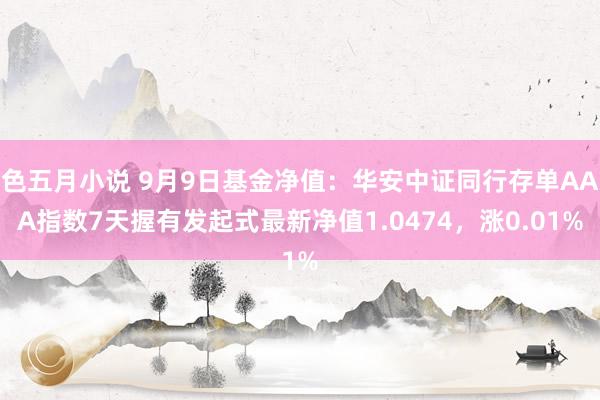 色五月小说 9月9日基金净值：华安中证同行存单AAA指数7天握有发起式最新净值1.0474，涨0.01%