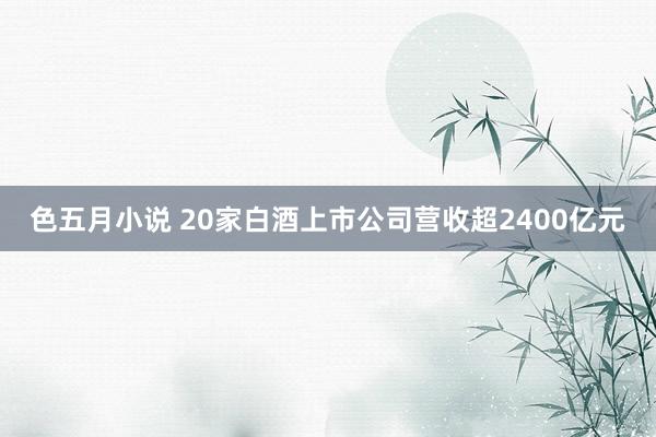 色五月小说 20家白酒上市公司营收超2400亿元