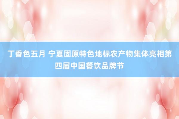 丁香色五月 宁夏固原特色地标农产物集体亮相第四届中国餐饮品牌节