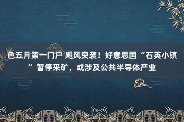 色五月第一门户 飓风突袭！好意思国 “石英小镇” 暂停采矿，或涉及公共半导体产业