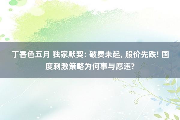 丁香色五月 独家默契: 破费未起， 股价先跌! 国度刺激策略为何事与愿违?