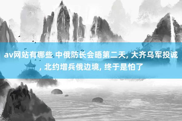 av网站有哪些 中俄防长会晤第二天， 大齐乌军投诚， 北约增兵俄边境， 终于是怕了