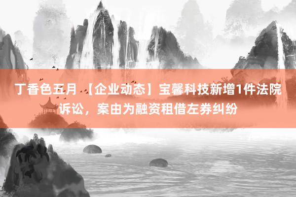 丁香色五月 【企业动态】宝馨科技新增1件法院诉讼，案由为融资租借左券纠纷