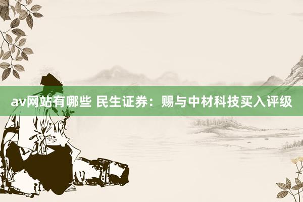 av网站有哪些 民生证券：赐与中材科技买入评级