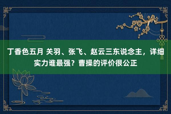 丁香色五月 关羽、张飞、赵云三东说念主，详细实力谁最强？曹操的评价很公正