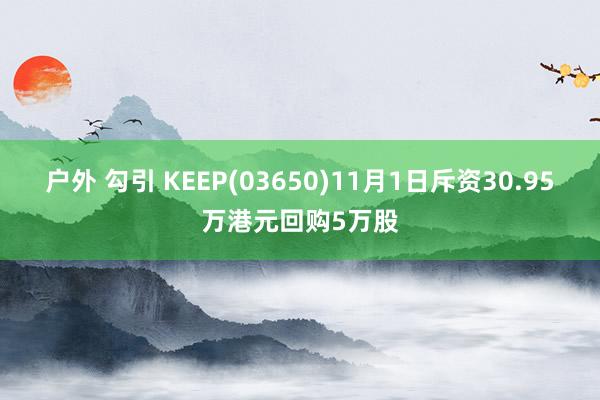 户外 勾引 KEEP(03650)11月1日斥资30.95万港元回购5万股