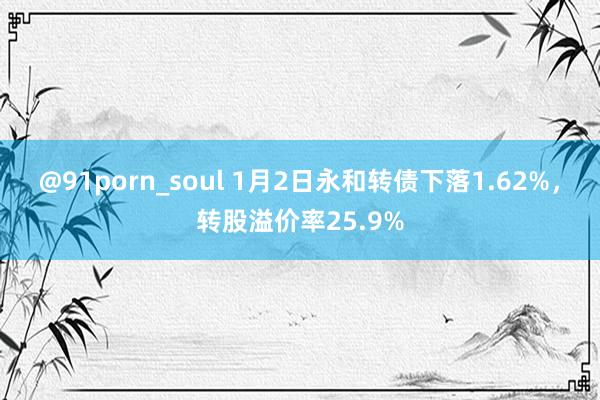 @91porn_soul 1月2日永和转债下落1.62%，转股溢价率25.9%