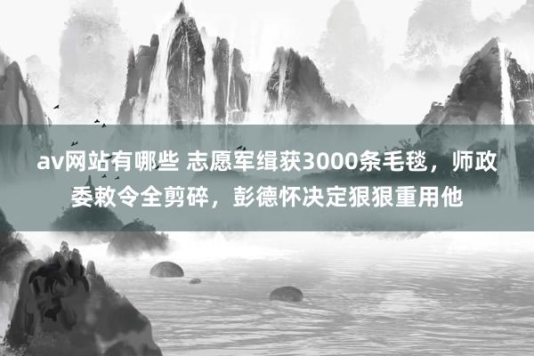 av网站有哪些 志愿军缉获3000条毛毯，师政委敕令全剪碎，彭德怀决定狠狠重用他