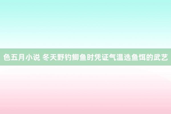 色五月小说 冬天野钓鲫鱼时凭证气温选鱼饵的武艺