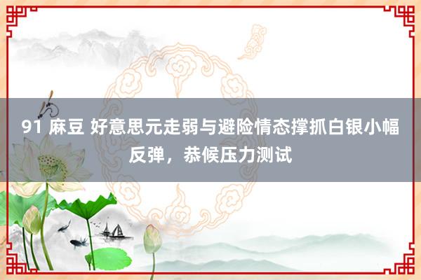 91 麻豆 好意思元走弱与避险情态撑抓白银小幅反弹，恭候压力测试